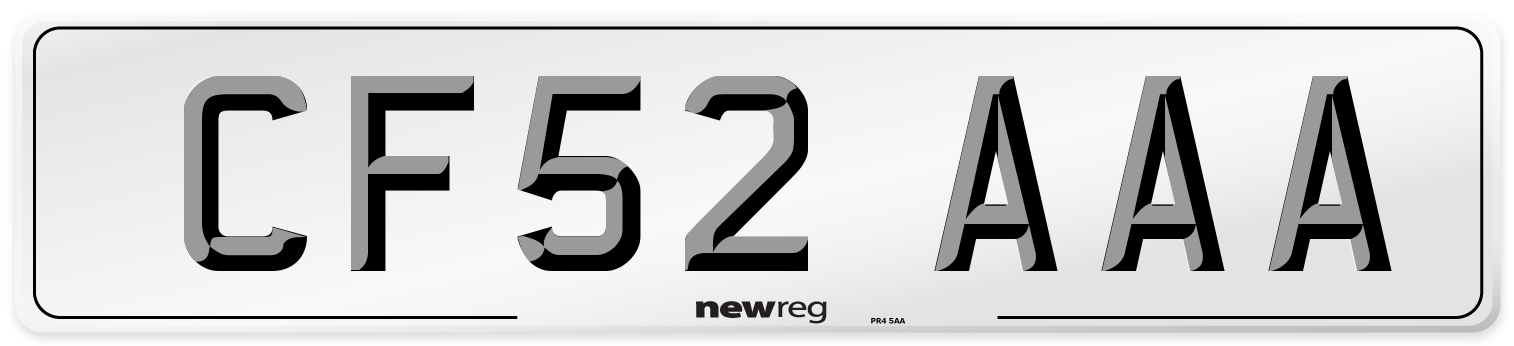 CF52 AAA Number Plate from New Reg
